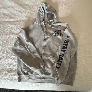 Stay Salty Outer Banks NC‎ Shark Graphic Zip Hoodie Pacific & Co L